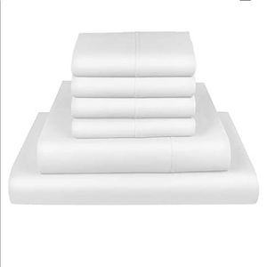 Fisher West New York FWNY 55% cotton 45% Poly 750 TC white shirt set NWT KING